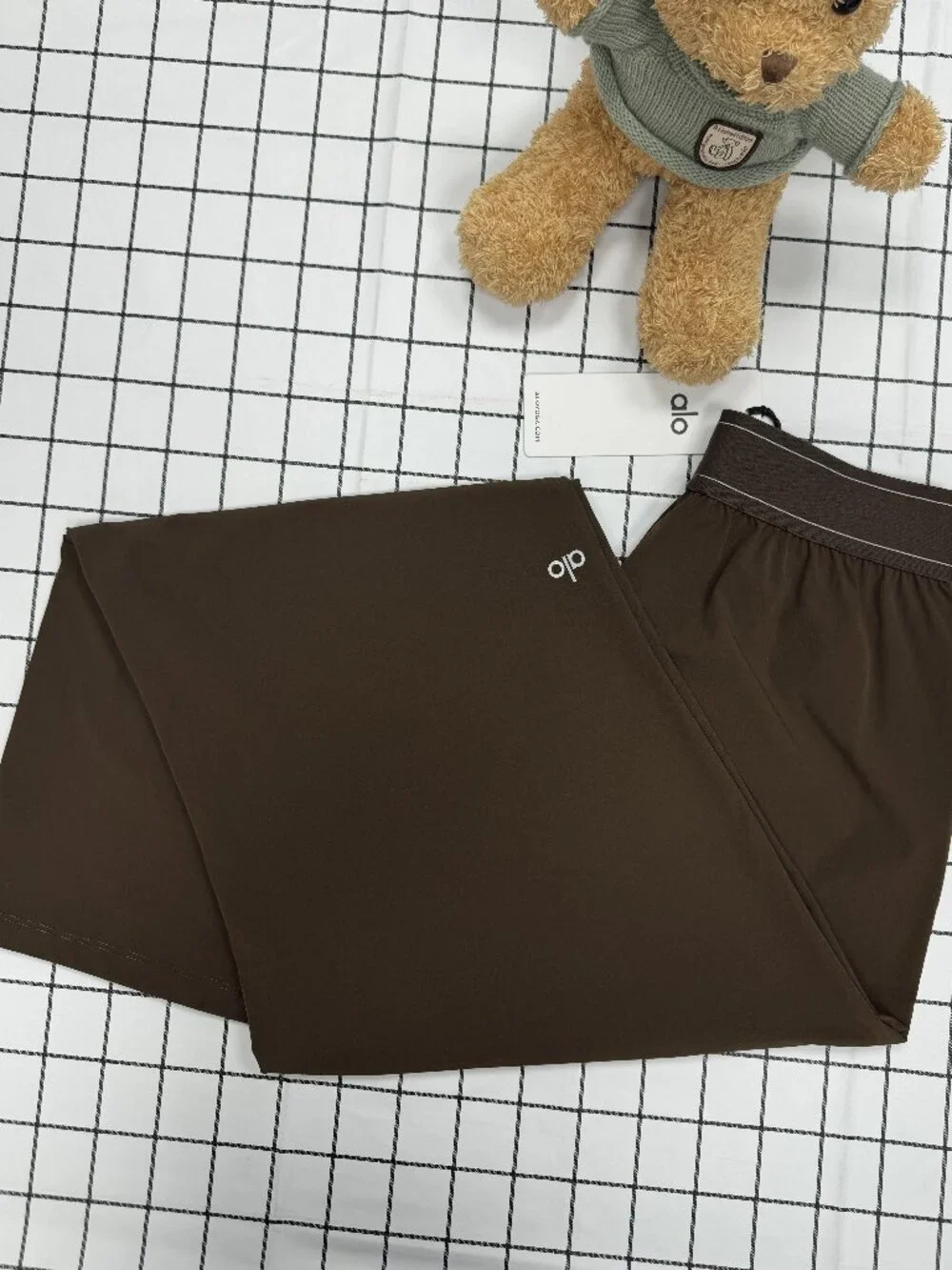 NWT Alo Yoga Suit Up Trouser Espresso Brown Wide Leg Pants 30 Inseam🤎🤎